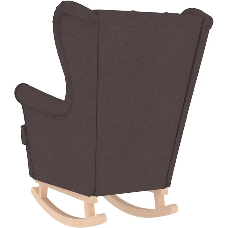 vidaXL Schaukelsessel Dunkelbraun 74x90x102 cm Stoff 4016923 – Bild 5