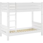 Erst-Holz Etagenbett für Erwachsene 80x200 weiß, Nische 100 teilbar, ohne Rollroste 60. 16-08 W T100 oR