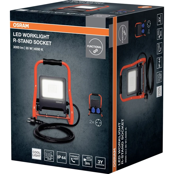 Osram LED Baustrahler Worklight 30 W kaltweiß dunkelgrau – Bild 6