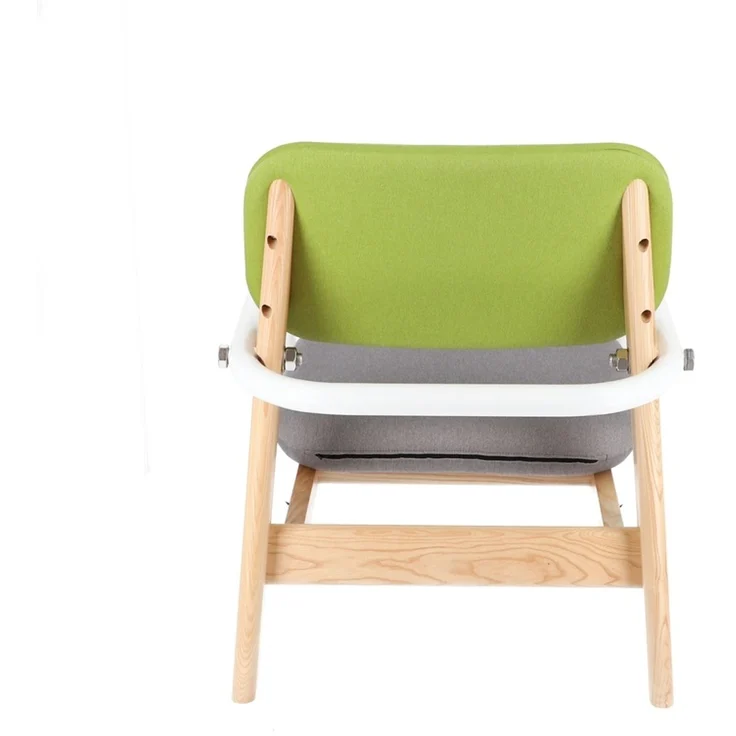 Sessel Billy Stoff, Retro Chic skandinavisch, gepolstert, weiss grau grün, Metallgestell – Bild 2