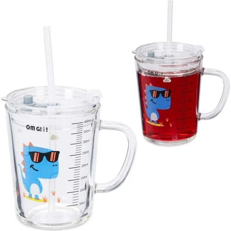2er Set Kindergläser mit Dinomotiv – Bild 1