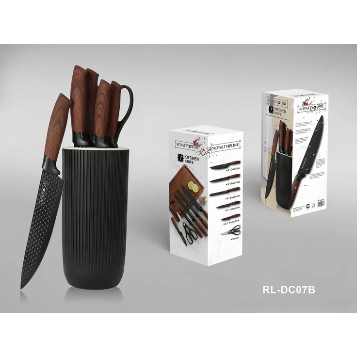 Messer Kochmesser Messerständer Messerset 7-tlg. Royalty Line schwarz RL-DCO7B – Bild 3