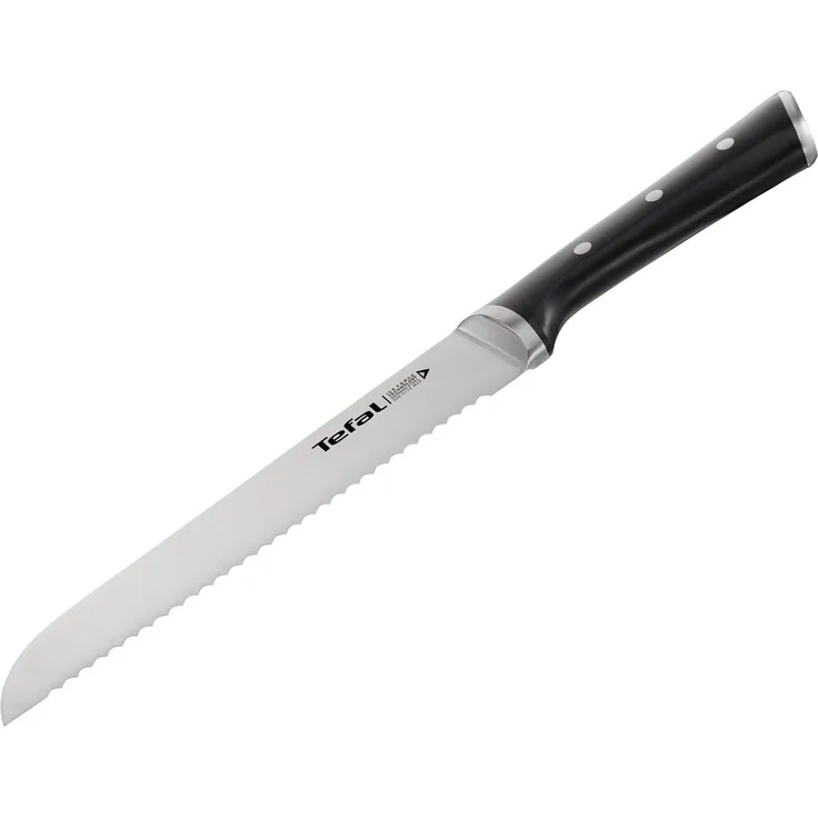 Tefal 'K23204 Ice Force' Brotmesser, Edelstahl schwarz, 20 cm