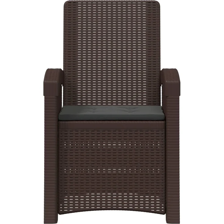vidaXL Liegesessel Garten Rattan-Optik Braun und Anthrazit PP 8012005 – Bild 3