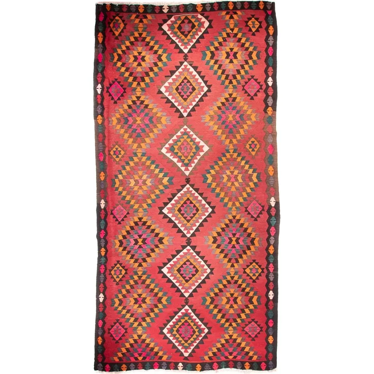 Morgenland Läufer Kelim - Old - 430 x 210 cm - rot
