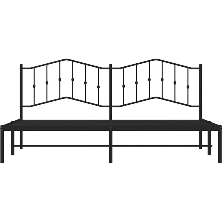 Doppelbett, Bettgestell Modernen mit Kopfteil Metall Schwarz 193x203 cm d622e – Bild 6