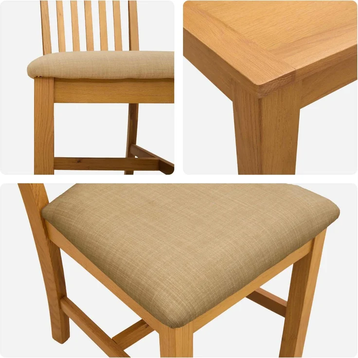 vidaXL Essgruppe DEVENTER 5 stk. Beige 150 x 85 x 75 cm 3430351 – Bild 6