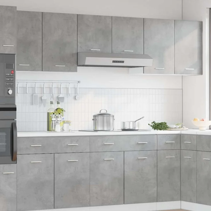 vidaXL Hängeschrank Lyon Betongrau 50x31x60 cm Holzwerkstoff 856106 – Bild 3