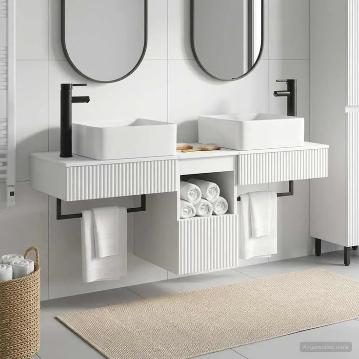 vidaXL Badezimmerschrank-Set 3 stk. Hochglanz Weiß 130 x 41 x 80 cm 3405601