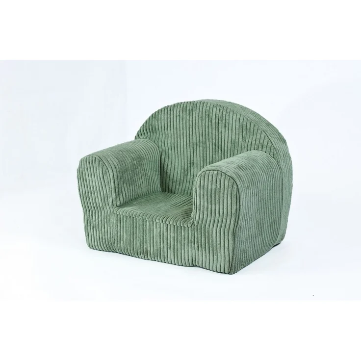 FORTISLINE Kindersessel Kindersessel Mini in Cord Hellgrün Kuschelsessel Babysessel – Bild 2