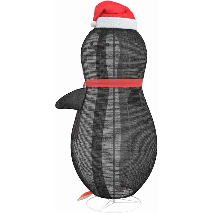 vidaXL Schnee-Pinguin Figur Warmweiß 78 x 178 cm Stoff 600 LEDs 42018966 – Bild 8