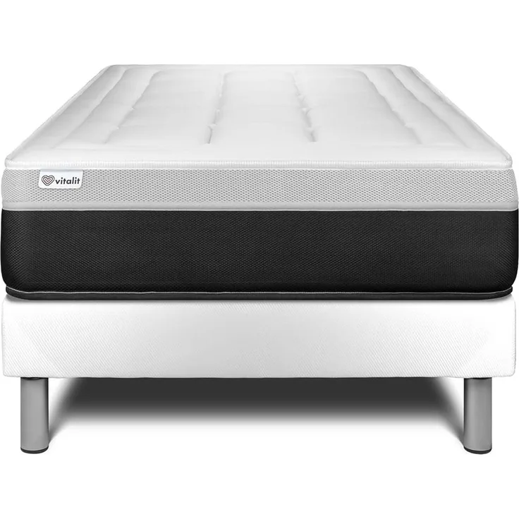 Matratzenset VITAL FORM 120 x 190 cm Bettrahmen Kit weiß