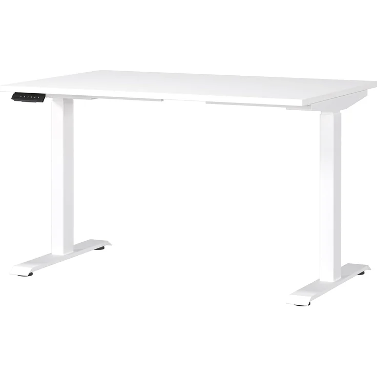 Germania Schreibtisch 7907-84, in Weiß, EL. höhenverstellb, 120 x 120 x 80 cm (BxHxT) – Bild 1