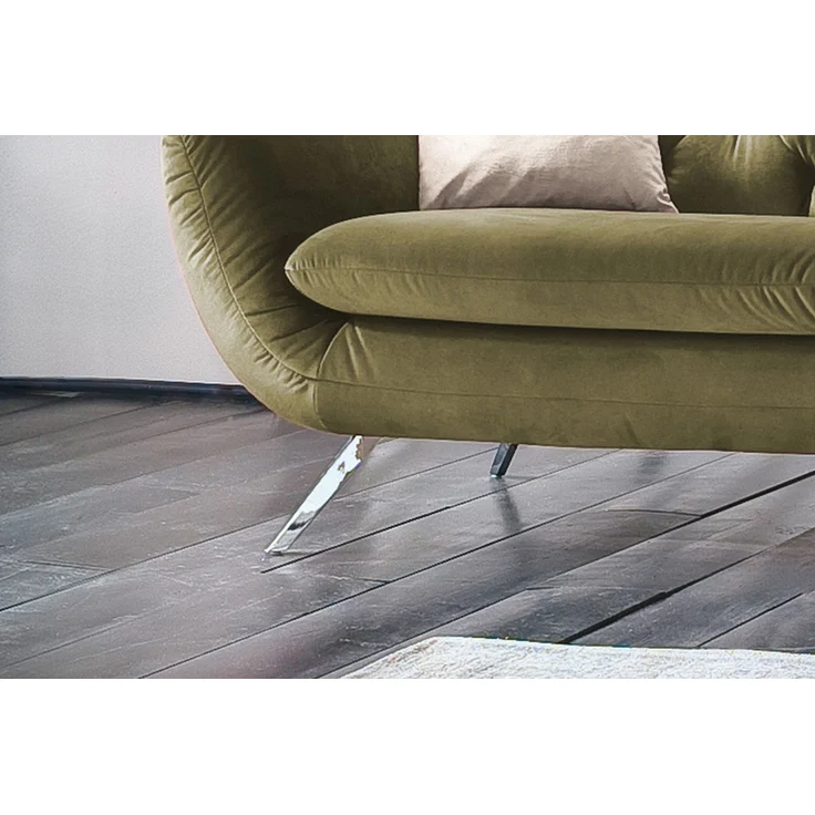KAWOLA Sofa CHARME 3-Sitzer Velvet oliv 94 x 95 x 225 cm – Bild 6