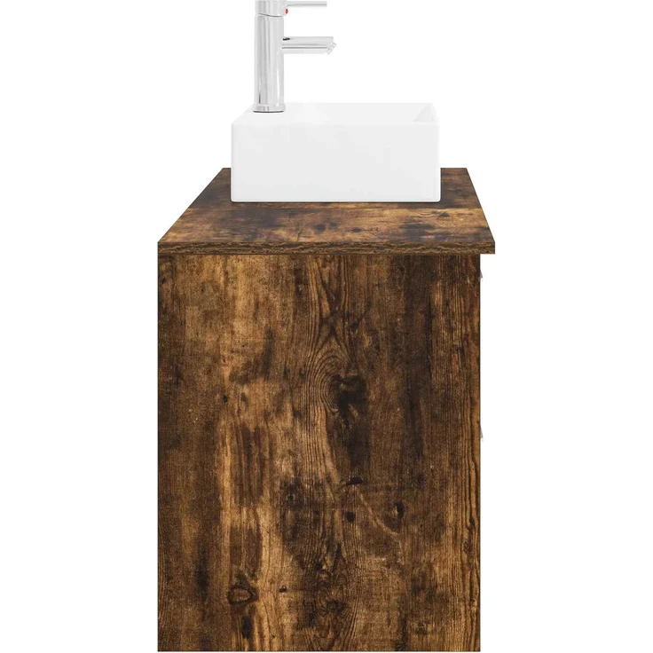 vidaXL Badezimmerschrank-Set 2 stk. Geräucherte Eiche 3403892 – Bild 5