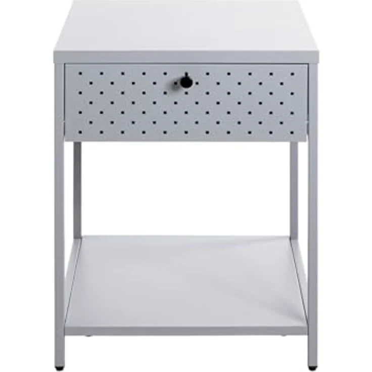 XXXL Nachtschrank, Grau, Metall, 1 Schublade, erweiterbar, 40x53x40 cm, Typenauswahl – Bild 3