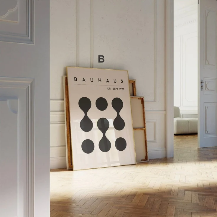 Bauhaus Ausstellung Poster · Geschenkidee · Bauhaus Design · Bauhaus Wandkunst · Wand Deko · Deko Print ohne Rahmen - B / 13 x 18 cm