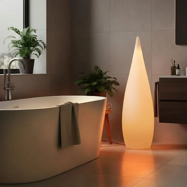 Arnusa LED Stehlampe Moderne Lampe mit Farbwechsel und Fernbedienung RGB Akku kabellos, Farbwechsel, LED fest integriert, Farbwechsler, warmweiß, Kaltweiß, Blau, Rot, Sauna Lampe Stimmungsleuchte – Bild 9