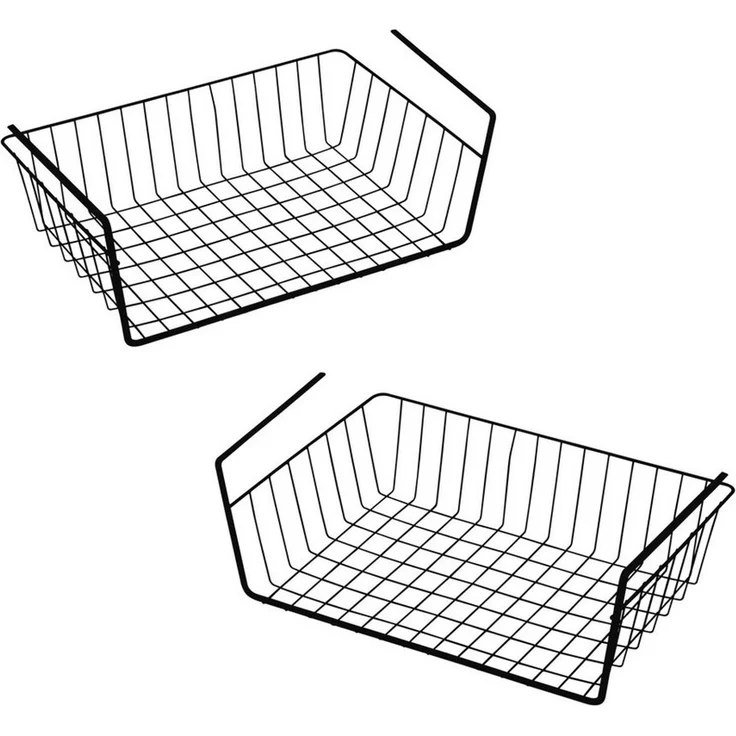 Spetebo Regalkorb Unterregal Hängekorb (Set, 1 St, 2er Set), zum Anbringen an Schrankfächern – Bild 1