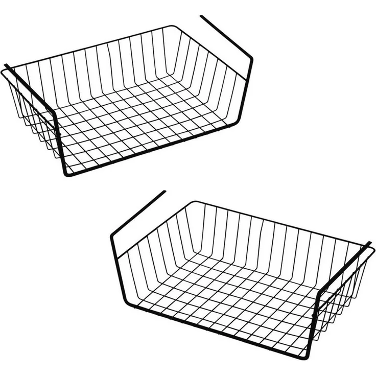 Spetebo Regalkorb Unterregal Hängekorb (Set, 1 St, 2er Set), zum Anbringen an Schrankfächern
