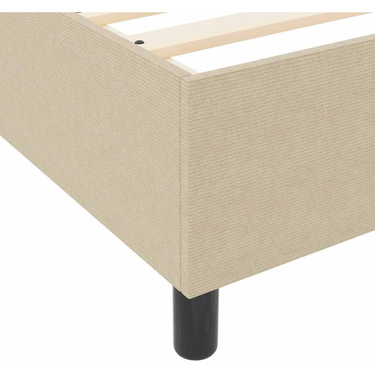 vidaXL Plattformbettgestell Grau-Grün 120 x 200 cm Cordstoff 3337406 – Bild 8