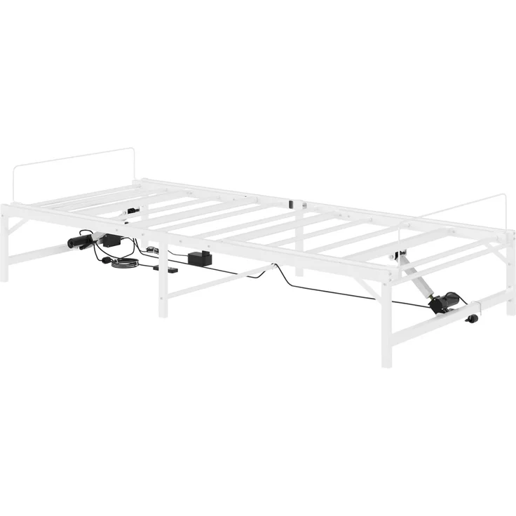 vidaXL Elektrisch verstellbares Bettgestell Weiß 100 x 190 cm Stahl 42021398 – Bild 5