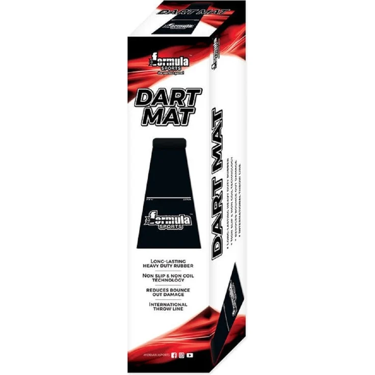 Schwarze Dartmatte – Schutzmatte und Teppich für sicheren Stand – Bild 2