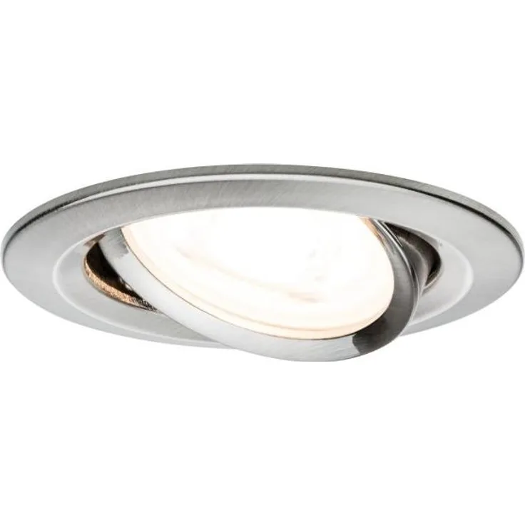 Paulmann No. 93641 Einbauleuchte Nova IP23 rund Eisen gebürstet 1er-Set, max. 35W GU10
