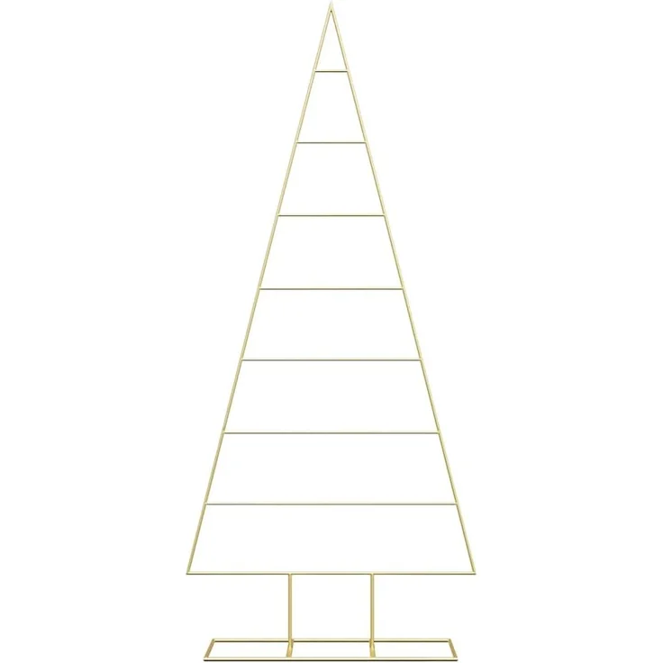 vidaXL Metall Weihnachtsbaum Gold 181 cm Pulverbeschichteter Stahl 42019167 – Bild 4