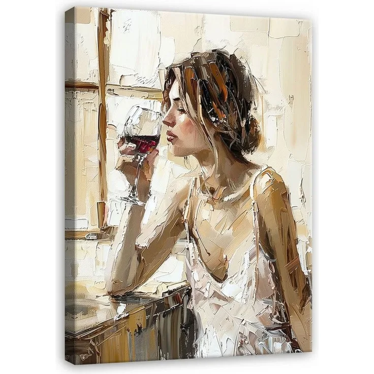 Wallarena Leinwandbild Frau Boho Abstrakt Natur Schlafzimmer, Wohnzimmer 40x60 cm, Frau, 40x60 cm