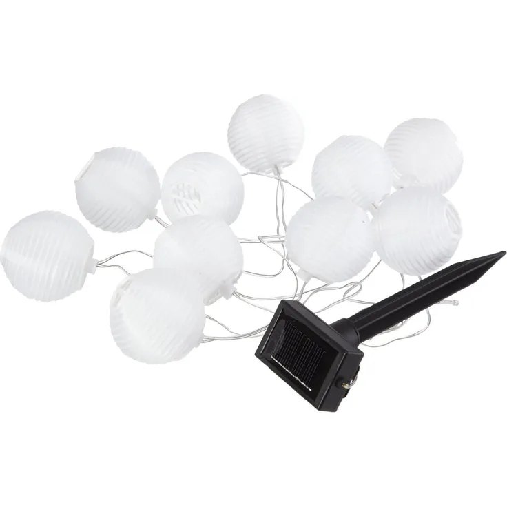 LED-Solarlichterkette "Ball White",10teilig
