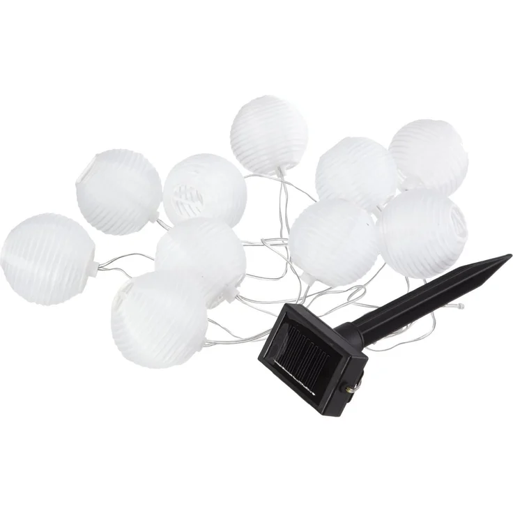 LED-Solarlichterkette "Ball White",10teilig