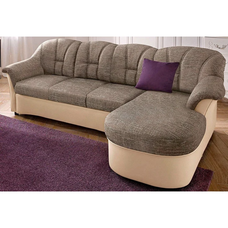 DOMO collection Ecksofa Flores Schlafsofa, B/T/H: 233/142/86 cm, L-Form, wahlweise mit Bettfunktion, wahlweise mit Federkern, auch in Leder – Bild 1