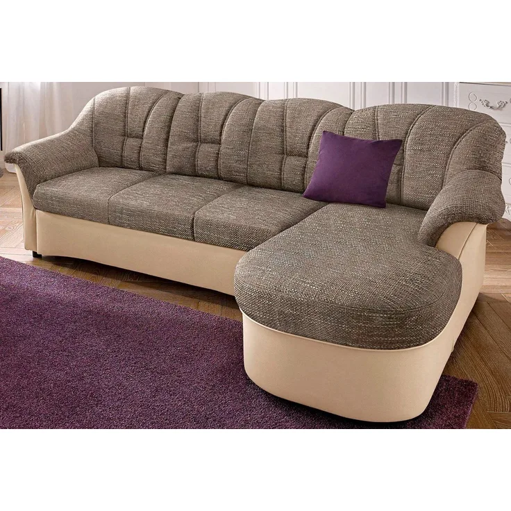 DOMO collection Ecksofa Flores Schlafsofa, B/T/H: 233/142/86 cm, L-Form, wahlweise mit Bettfunktion, wahlweise mit Federkern, auch in Leder