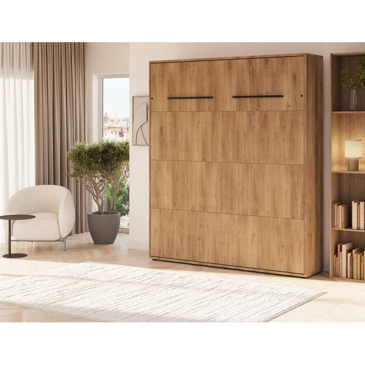 Wandklappbett Schrankbett GRITT 160x200 cm Farbe Artisan ohne Matratze – Bild 2