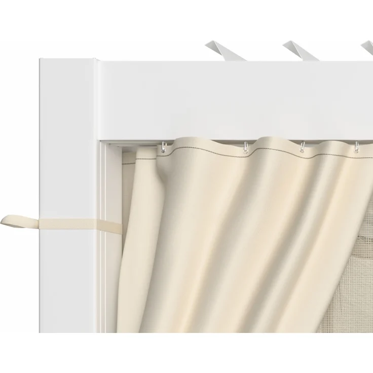 Blumfeldt Pergola 3x4 m - Verstellbares Lamellendach, Wasserdicht & Winterfest, Inkl. Vorhänge & Moskitonetze, UV-Schutz, Aluminium-Rahmen, Weiß – Bild 7