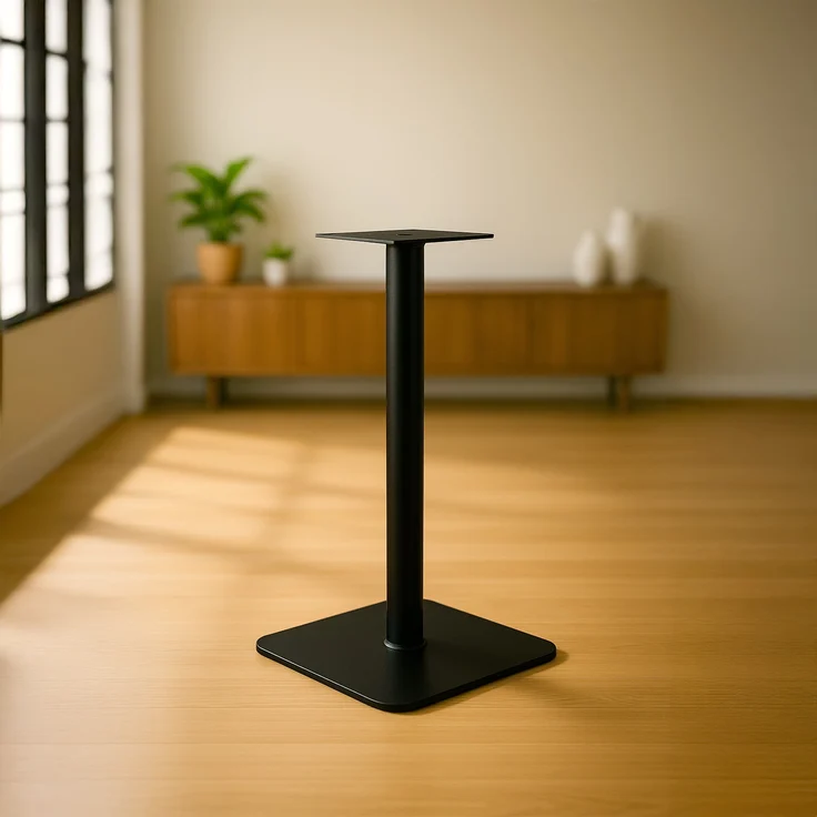 CLP Tischgestell Marudi aus pulverbeschichtetem Stahl für drinnen und draußen,schwarz eckig – Bild 4