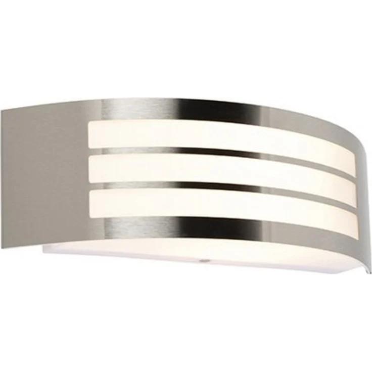 Qazqa Außen-Wandleuchte Sapphire wl, ohne Leuchtmittel, E27, Stahl, Modern, Edelstahl, 1-flammig – Bild 4