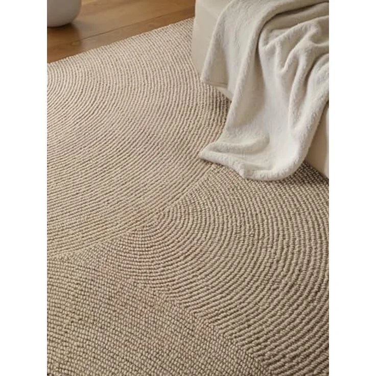 XXXL Wollteppich Eleni, Beige, Rechteckig 120x180 cm, Pflegeleicht, Strapazierfähig, Für Fußbodenheizung geeignet, Naturmaterial mit Struktur – Bild 5