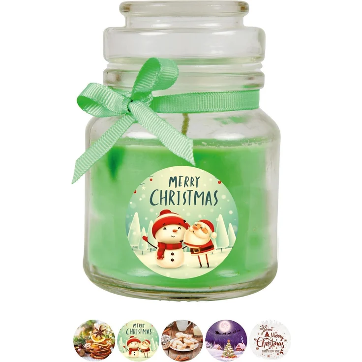 Duftkerze im Glas - Weihnachten Rot - Bonbon 120gr ( 30h ) – Bild 6