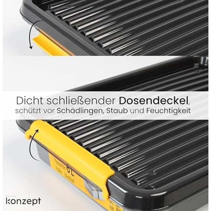 KONZEPT Aufbewahrungsbox mit Deckel, Stapelbox Set 2 Stk. für Keller, Werkstatt, Garage (2er Set), Stapelbare Boxen in verschiedenen Größen – Bild 5