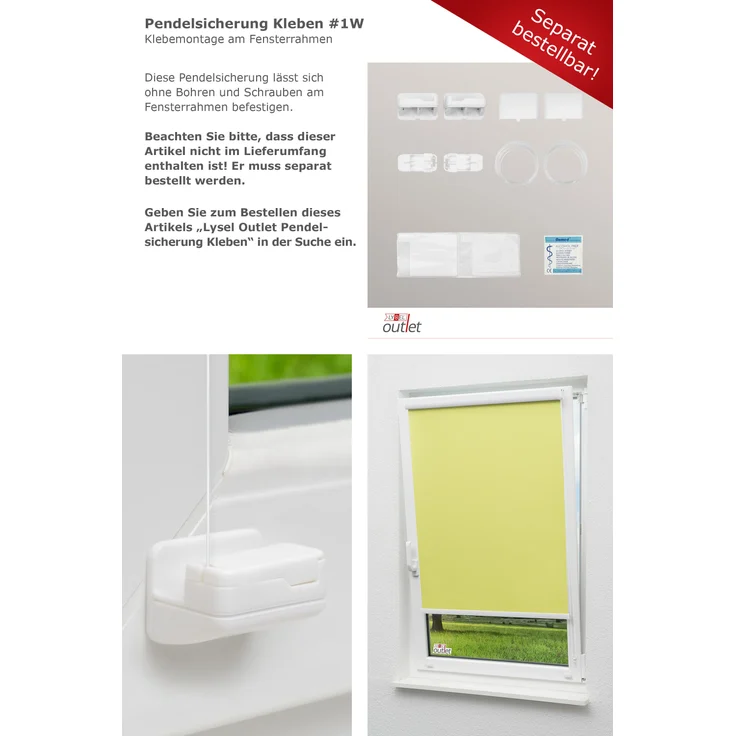 Lysel Outlet - Kassettenrollo abdunkelnd Apfelgrün, (B x H) 70cm x 175cm in grün/apfelgrün – Bild 8