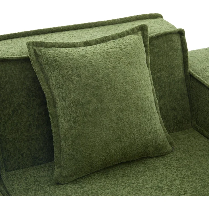ZUBALIYA Schlafsofa 78x66 cm, mit Stauraum, mit Chenille - Bezug, mit breiten Armlehnen, modular aufgebaut, mit Schaumstoffpolsterung – Bild 20