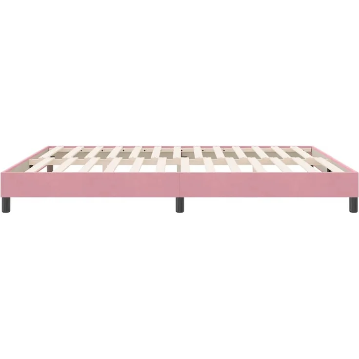vidaXL Boxspringbett ohne Matratze Rosa 180x220 cm Samt 3315890 – Bild 5
