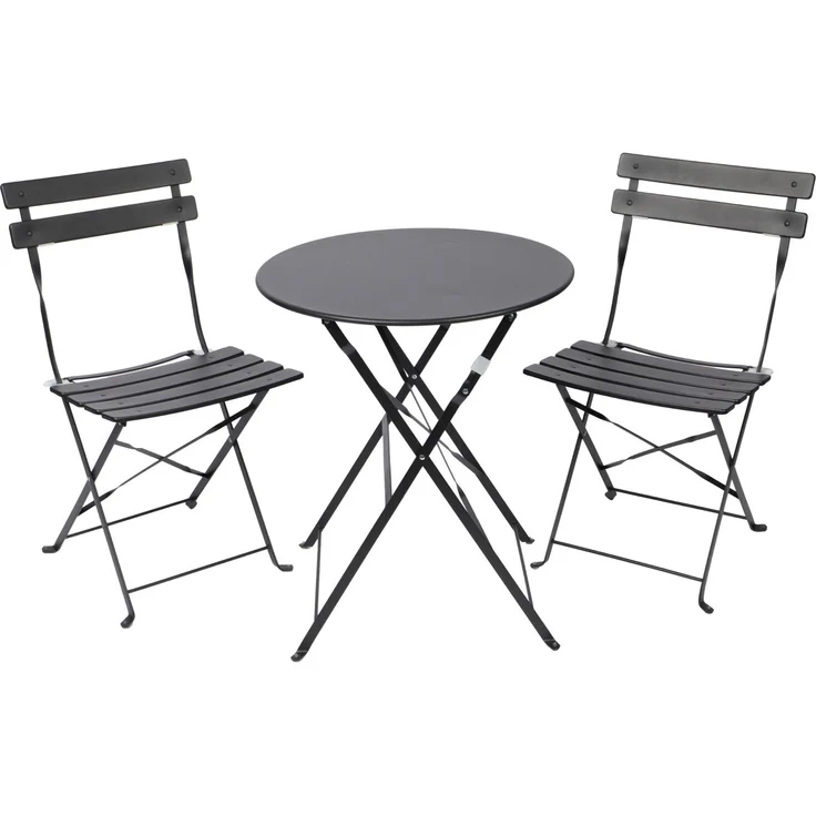 Albatros Bistroset 3-teilig Weiß – Bistrotisch mit 2 Stühlen – klappbare Stühle und Tisch aus robustem Metall – optimal als Balkonmöbel Set oder Gartenmöbel in modernem Design – Bild 19