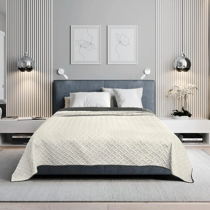 Woltu Tagesdecke, Bettüberwurf, aus Mikrofaser, Überwurfdecke für Bett – Bild 4