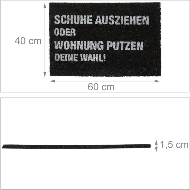 Fußmatte Kokos "Wohnung putzen" 10032751 – Bild 4