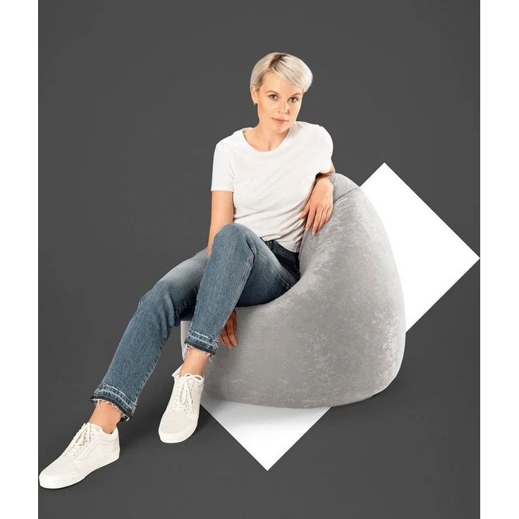Magma Heimtex Sitzsack EASY , XL, Grau – Bild 3