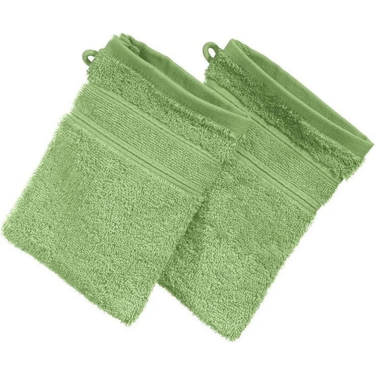 Erwin Müller Waschhandschuh Waschhandschuh "Karlsruhe" 2er-Pack, Frottier, Walk-Frottier Uni – Bild 1