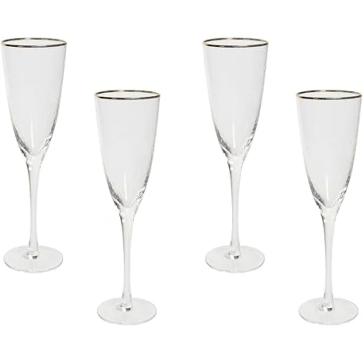 Champagnerflöten im 4er Set TOPAZ 250 ml Transparent